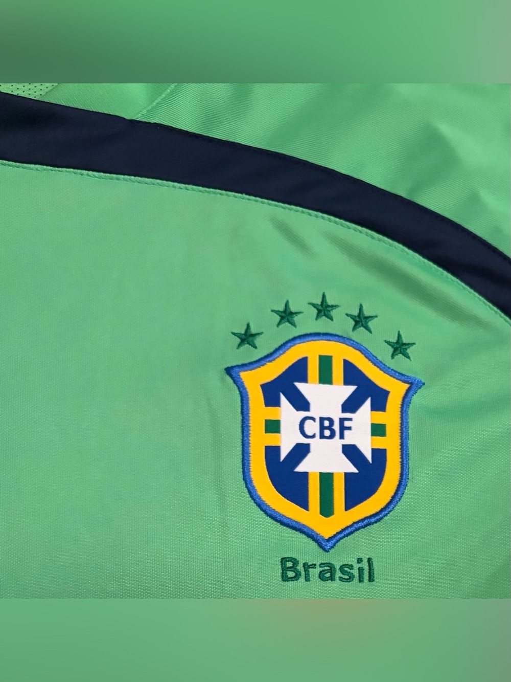 Nike Authentic Brazil 2009 Vintage Goalkeeper Green 264570-322 Jersey Men’s Sz L - Picture 4 of 8